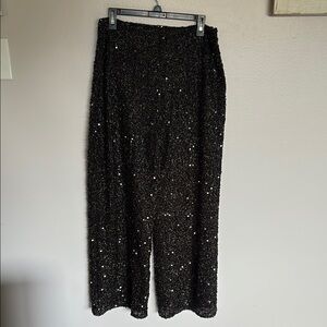 Sugarlips Devon Black Wide Leg Palazzo Pants